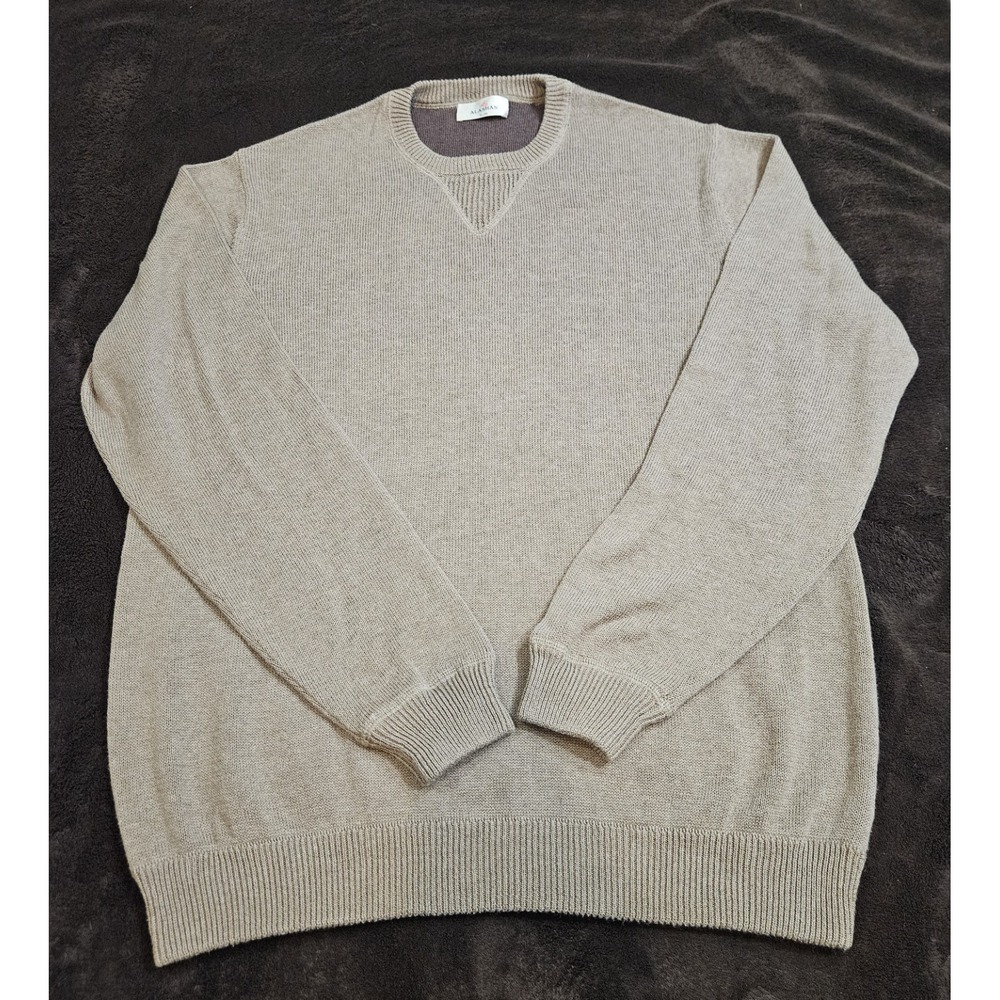 Alashan Cashmere Blend Long Sleeve Pullover Sweater Men's Size XL Light Brown
